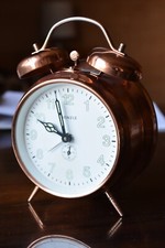 SVEGLIA KIENZLE in rame vintage meccanica decorativa