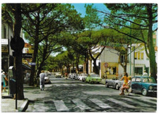 CARTOLINA DI RIMINI ,RICCIONE - VIALE CECCARINI - PENSIONE FLORIDA - ANNI'60