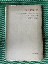 POESIE di Federico Garcia Lorca Traduzione, Carlo Bo 1943 2^  edizione Guanda