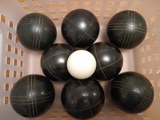Set 8 palline da bocce vintage