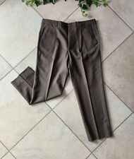 Pantalone Sartoriale Uomo in Lana Vergine Taglia 53 Cachi