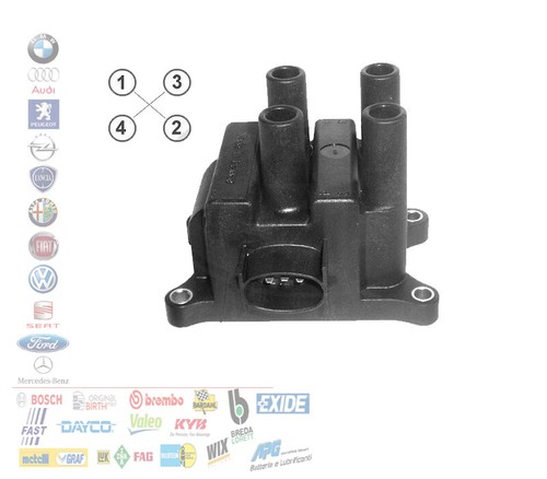 Bobina accensione per ford - accensione,
