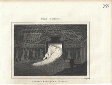 Stampa antica TOMBA ETRUSCA