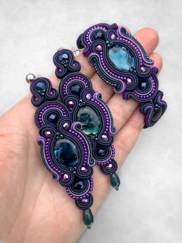 Orecchini bracciale soutache - orecchini,