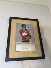 Foto firmata Michael Jackson con certificato di autenticità - incorniciata da collezione
