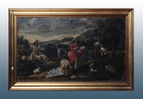 Olio tela italiano del 1600 - tela,