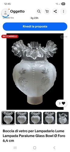 Boccia vetro per lampadario - di,