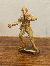 Salpa-Fante coloniale-Guastatore che lancia bomba Soldatino pasta Italy’50