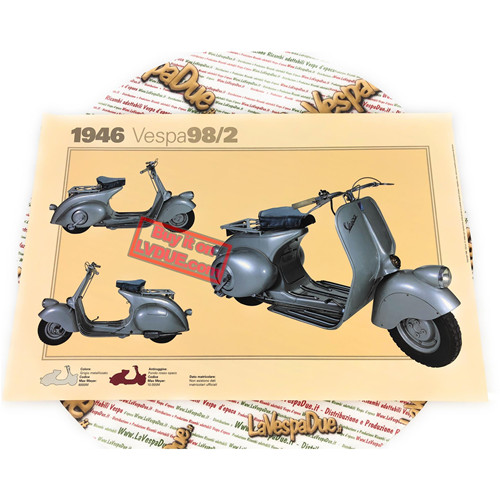 Poster vespa tecnica v98 - tecnica, 98