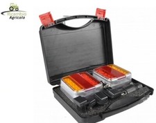 Kit fanali posteriori a led per rimorchio magnetici wireless raggio 20 mt