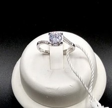 1,00 CT ANELLO SOLITARIO IN ORO BIANCO 18 KT TIT 750 E BRILLANTE