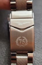 Bracciale da orologio Moto Guzzi 75° anniversario, ansa 20 mm, inox 19,5 cm tot