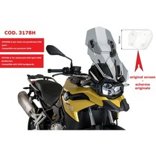 PUIG CUPOLINO REGOLABILE PER BMW F850 GS 18-23 FUME CHIARO-3178H