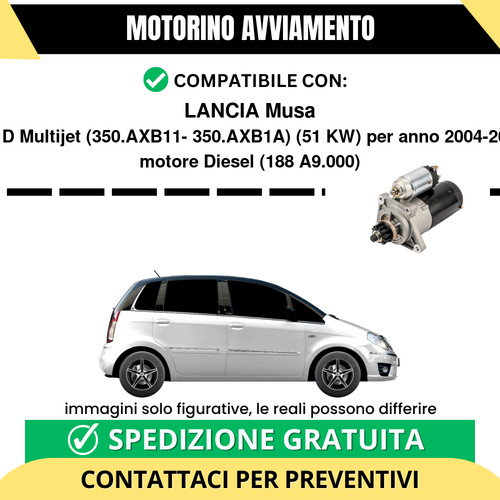 Motorino avviamento lancia - motorino,