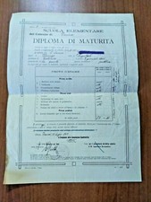 TROINA (Enna) 1910 / DIPLOMA DI MATURITA' SCUOLA ELEMENTARE