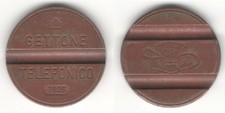 GETTONE TELEFONICO CMM 7805 PER MANUTENZIONE ROSSO ITALY TELEPHONE TOKEN TEST