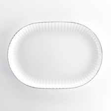 WEISSESTAL PIATTO PORTATA OVALE 28 CM IN PORCELLANA DECORATA - COUNTRY CHIC
