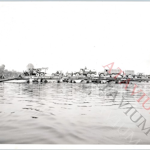 C1950s army pontoon bridge - army,