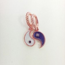 Charm Pandora Sparkling Splittable Yin & Pendente Yang Argento