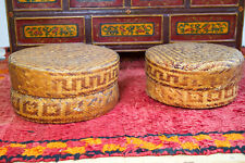 Cesto Portafrutta In Vimini Base In Metallo Vintage Y2k