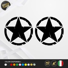 2 Adesivi Stella US Army Militare Vinile Sticker Auto Moto Casco Vari Colori