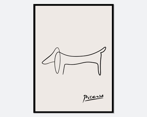 Pablo picasso dog sketch - pablo, line
