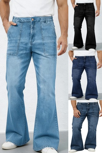 Jeans uomo retrò vita alta
