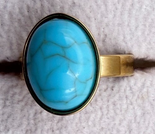 Anello acciaio turchese - anello,