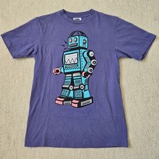 T-shirt Billionaire Boys Club BBC Robot Crew SS viola uomo ragazzo S Small