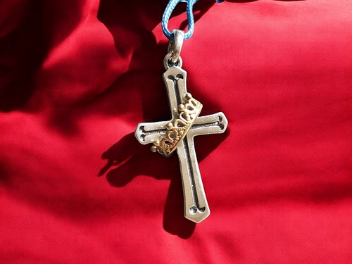 Pendente croce con corona - con,