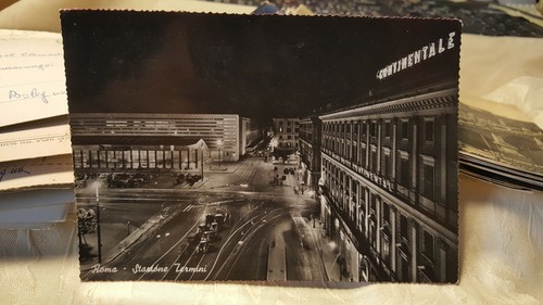 Cartolina roma stazione - cartolina,