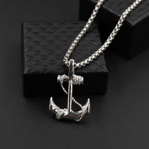 Collana ciondolo ancora - collana, &