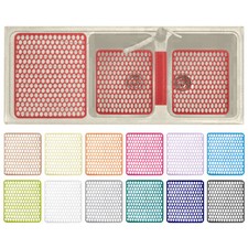 Set Tappeti Lavello 4 pezzi Salva Lavandino Parabordo Scolapiatti Colorati Gomma