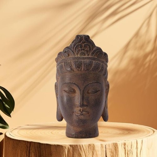 Statua testa buddha - statua,