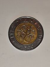 Vaticano 500 Lire 1989 Bimetallic "Vite con Uva" Papa Giovanni Paolo II FDC Rara