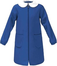 Grembiule siggi scuola femmina blu zip senza ricamo