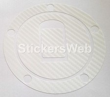 Adesivo Tappo Serbatoio KAWASAKI ZX9R ZX-9R 2000-2003 (Carbonio Bianco) Cod.531