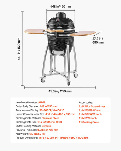 Vevor kamado grill - vevor,