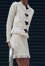 ZARA Cardigan in maglia ecrù