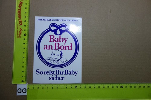 Vecchio adesivo baby bordo - a,