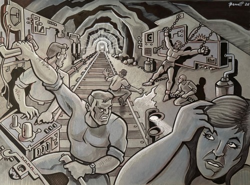 Tunnel arte originale - arte,