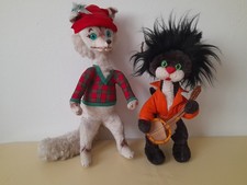 GATTO E VOLPE PELUCHE L. GILLI MILANO ITALY VECCHI VINTAGE D'EPOCA ANNI '40 '50