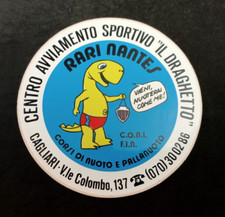 IL DRAGHETTO CENTRO DI AVVIAM.TO SPORTIVO RARI NANTES  CAGLIARI VINTAGE  ADESIVO