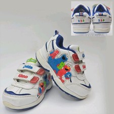 RARO! Scarpe da ginnastica Sesame Street Elmo Cookie Monster ABC 123 taglia 3 Y2K