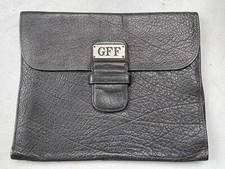 GIANFRANCO FERRE pochette in pelle nera valigetta borsa pochette vintage anni 80