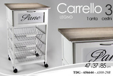 CARRELLO CUCINA LEGNO 3 CESTE