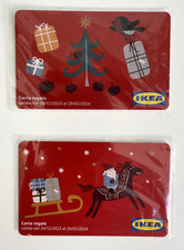 Card regalo IKEA natalizie perfette, ancora nella loro plastica. 