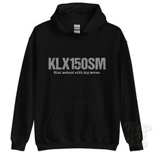 KLX150SM: Mini motard con felpa con cappuccio grandi movimenti moto motociclista