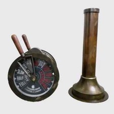 Antico telegrafo ordine motore nave in ottone vintage decorazione marittima d...