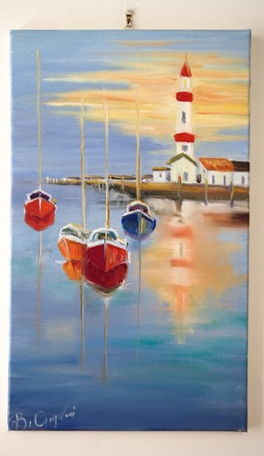 Quadro moderno paesaggio olio - quadro,
